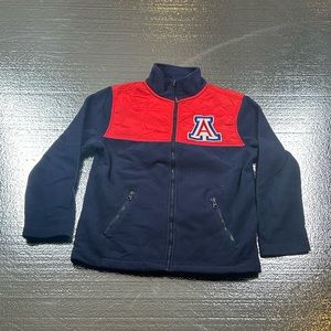 00s University Of Arizona Womens M Full Zip Fleece Sweater Fits Like A Small
